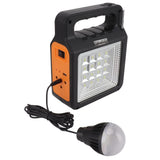 Solar Power Bank 6000mAh Bright Headlight Panel Light 3 Bulbs Portable Handle Solar Generator for Camping Travel - Front View