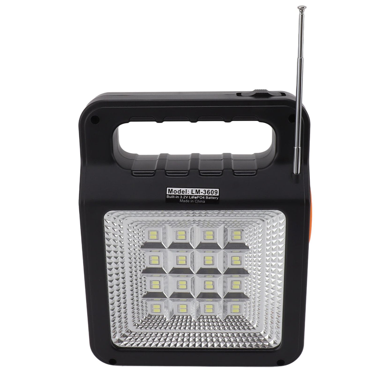 Solar Power Bank 6000mAh Bright Headlight Panel Light 3 Bulbs Portable Handle Solar Generator for Camping Travel