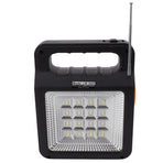 Solar Power Bank 6000mAh Bright Headlight Panel Light 3 Bulbs Portable Handle Solar Generator for Camping Travel