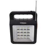 Solar Power Bank 6000mAh Bright Headlight Panel Light 3 Bulbs Portable Handle Solar Generator for Camping Travel - Top-Down View