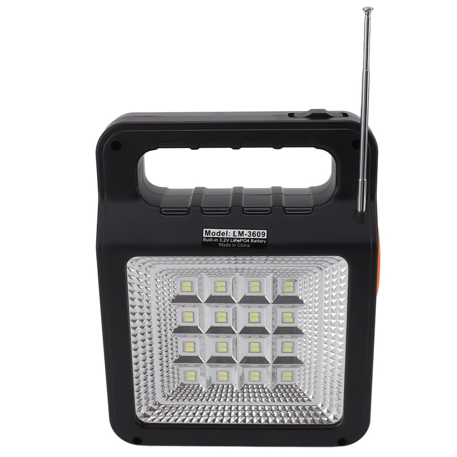 Solar Power Bank 6000mAh Bright Headlight Panel Light 3 Bulbs Portable Handle Solar Generator for Camping Travel