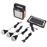 Solar Power Bank 6000mAh Bright Headlight Panel Light 3 Bulbs Portable Handle Solar Generator for Camping Travel - 45-Degree Angle