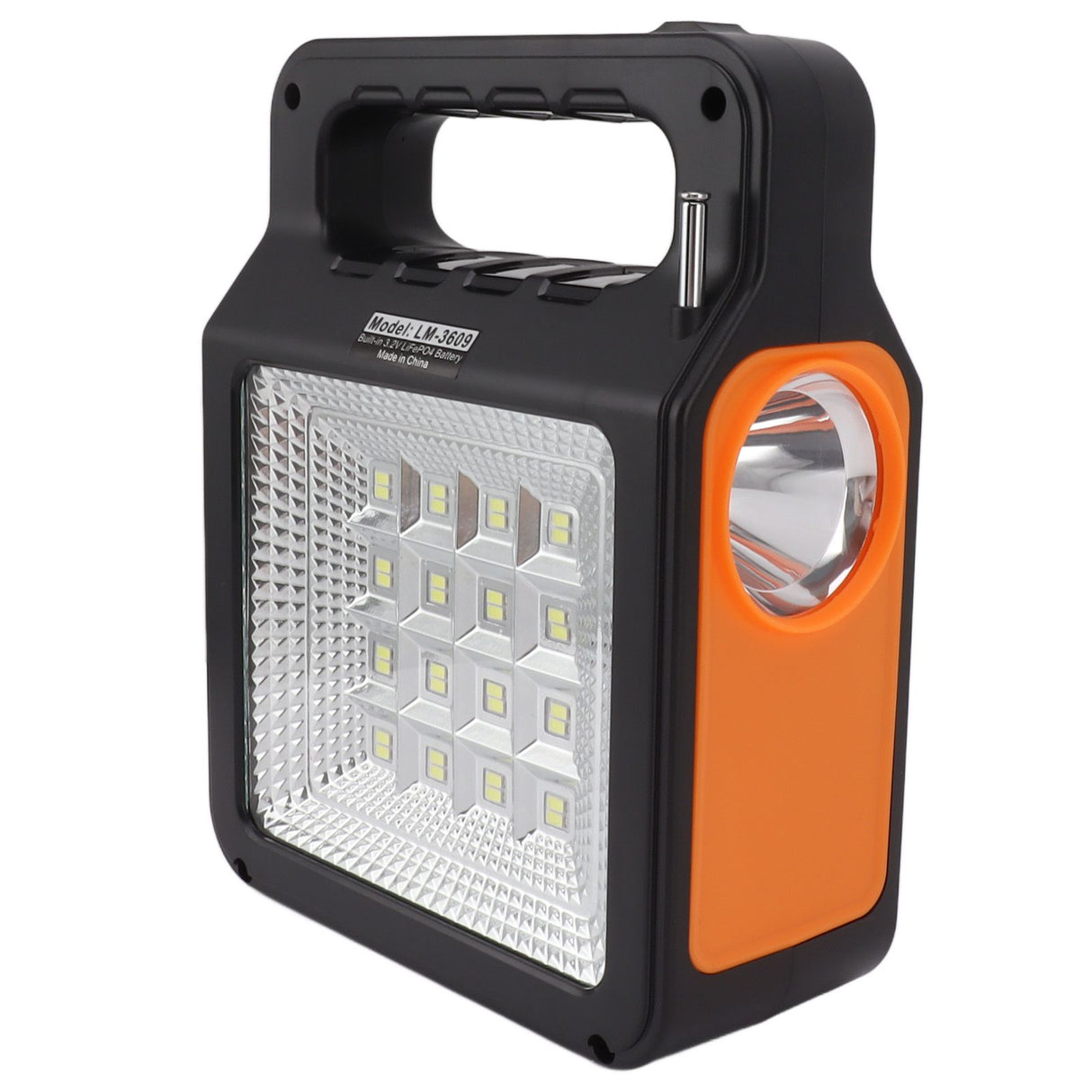 Solar Power Bank 6000mAh Bright Headlight Panel Light 3 Bulbs Portable Handle Solar Generator for Camping Travel