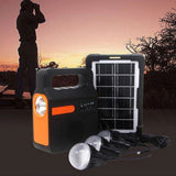 Solar Power Bank 6000mAh Bright Headlight Panel Light 3 Bulbs Portable Handle Solar Generator for Camping Travel