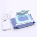 USB Wet Wipe Heater Constant Temperature Portable Baby Wipes Warmer for Household Car Outdoor Blue