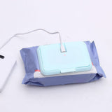 USB Wet Wipe Heater Constant Temperature Portable Baby Wipes Warmer for Household Car Outdoor Blue
