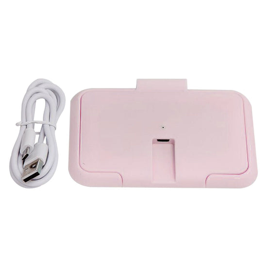 USB Wet Wipe Heater Constant Temperature Portable Baby Wipes Warmer for Household Car Outdoor Pink