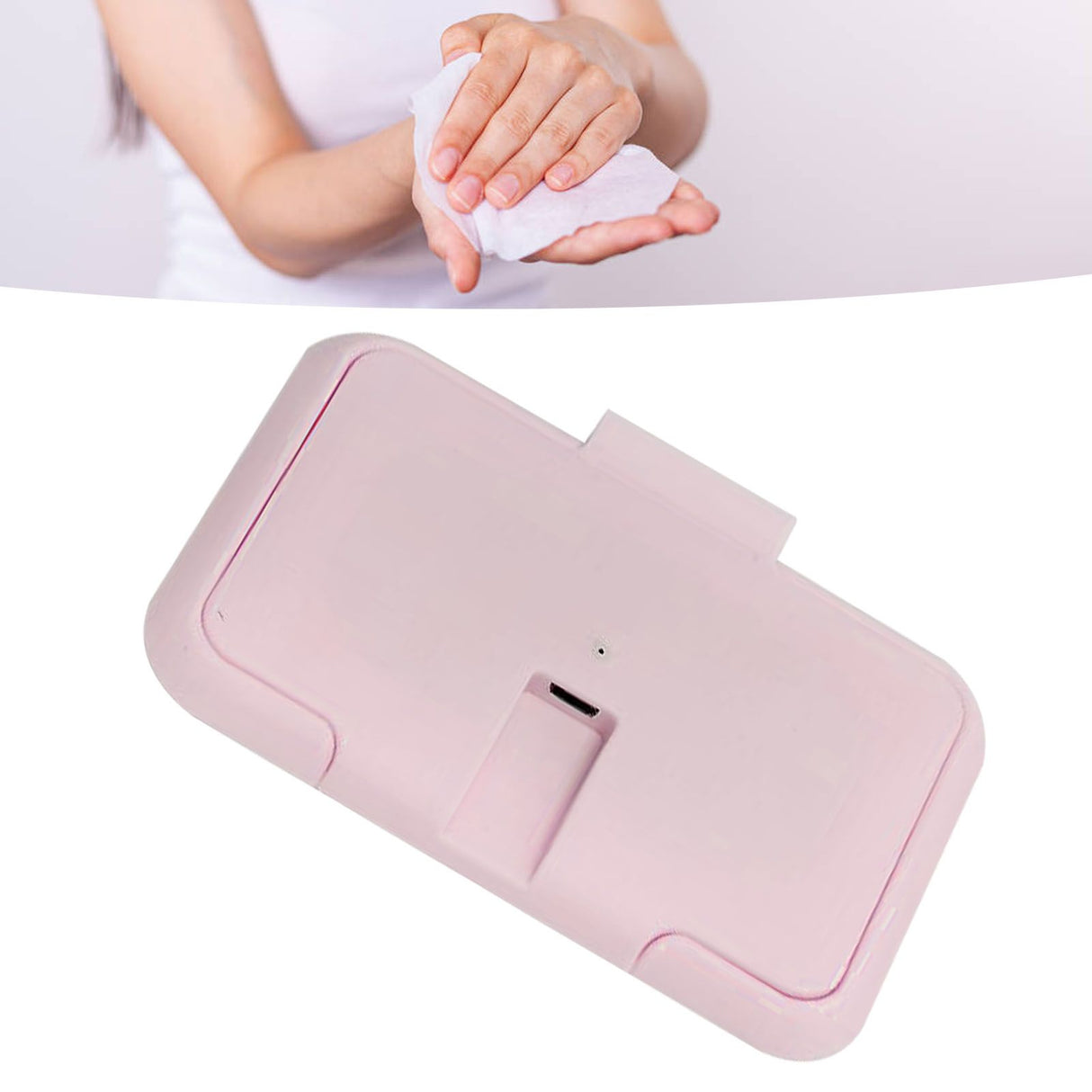 USB Wet Wipe Heater Constant Temperature Portable Baby Wipes Warmer for Household Car Outdoor Pink