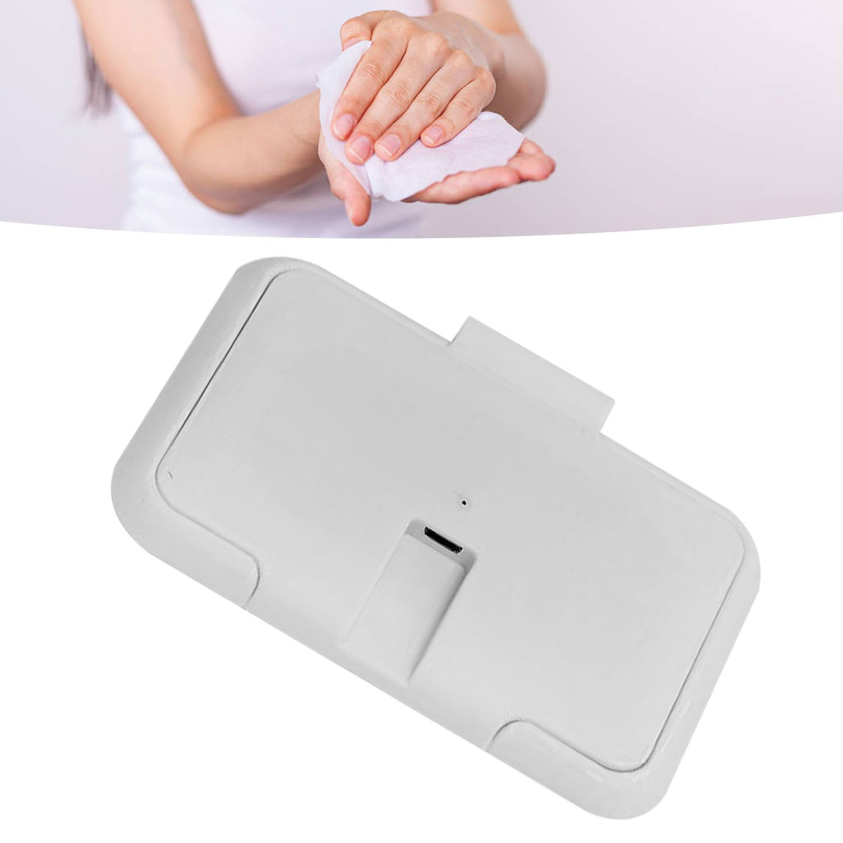 USB Wet Wipe Heater Constant Temperature Portable Baby Wipes Warmer for Household Car Outdoor White
