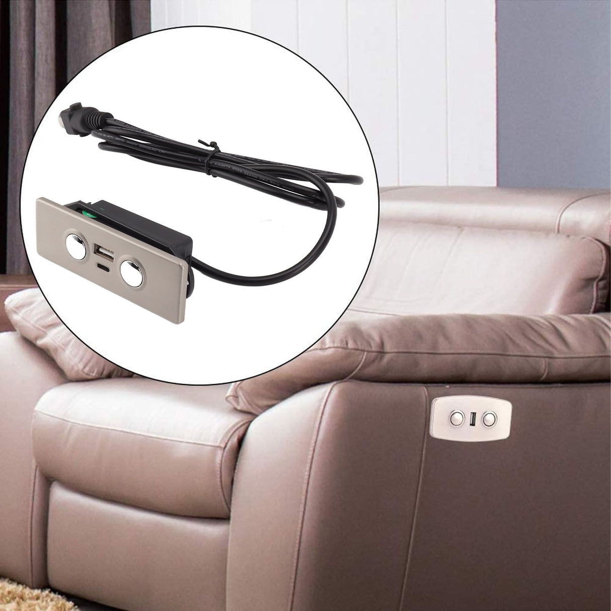 5 Pin Lift Chair Power Recliner Hand Control Electric Sofa Remote Hand Control USB Type C Charging Port