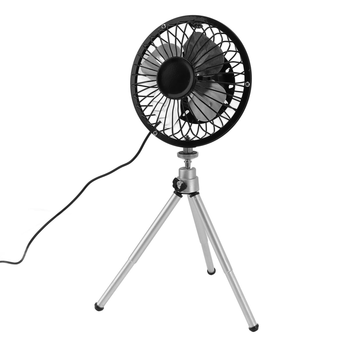 Portable Solar Fan 6W 6 Inches Solar USB Dual Powered Fan For Home Camping Outdoor Fishing With Stretchable Stand