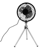 Portable Solar Fan 6W 6 Inches Solar USB Dual Powered Fan For Home Camping Outdoor Fishing With Stretchable Stand - Close-Up Angle