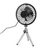 Portable Solar Fan 6W 6 Inches Solar USB Dual Powered Fan For Home Camping Outdoor Fishing With Stretchable Stand