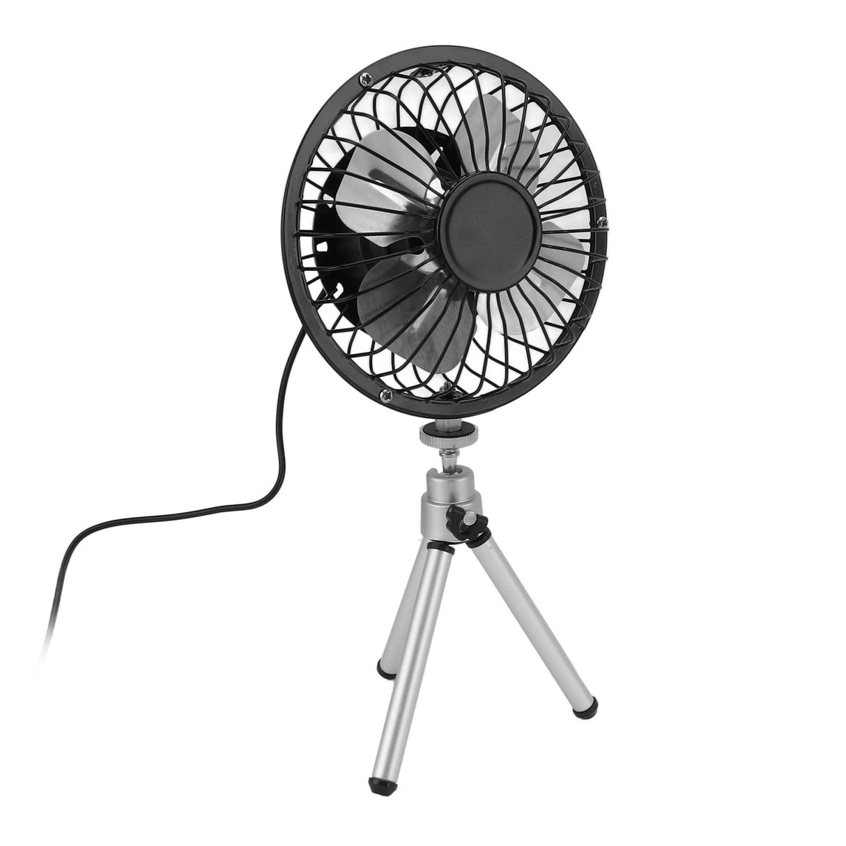 Portable Solar Fan 6W 6 Inches Solar USB Dual Powered Fan For Home Camping Outdoor Fishing With Stretchable Stand