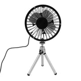 Portable Solar Fan 6W 6 Inches Solar USB Dual Powered Fan For Home Camping Outdoor Fishing With Stretchable Stand