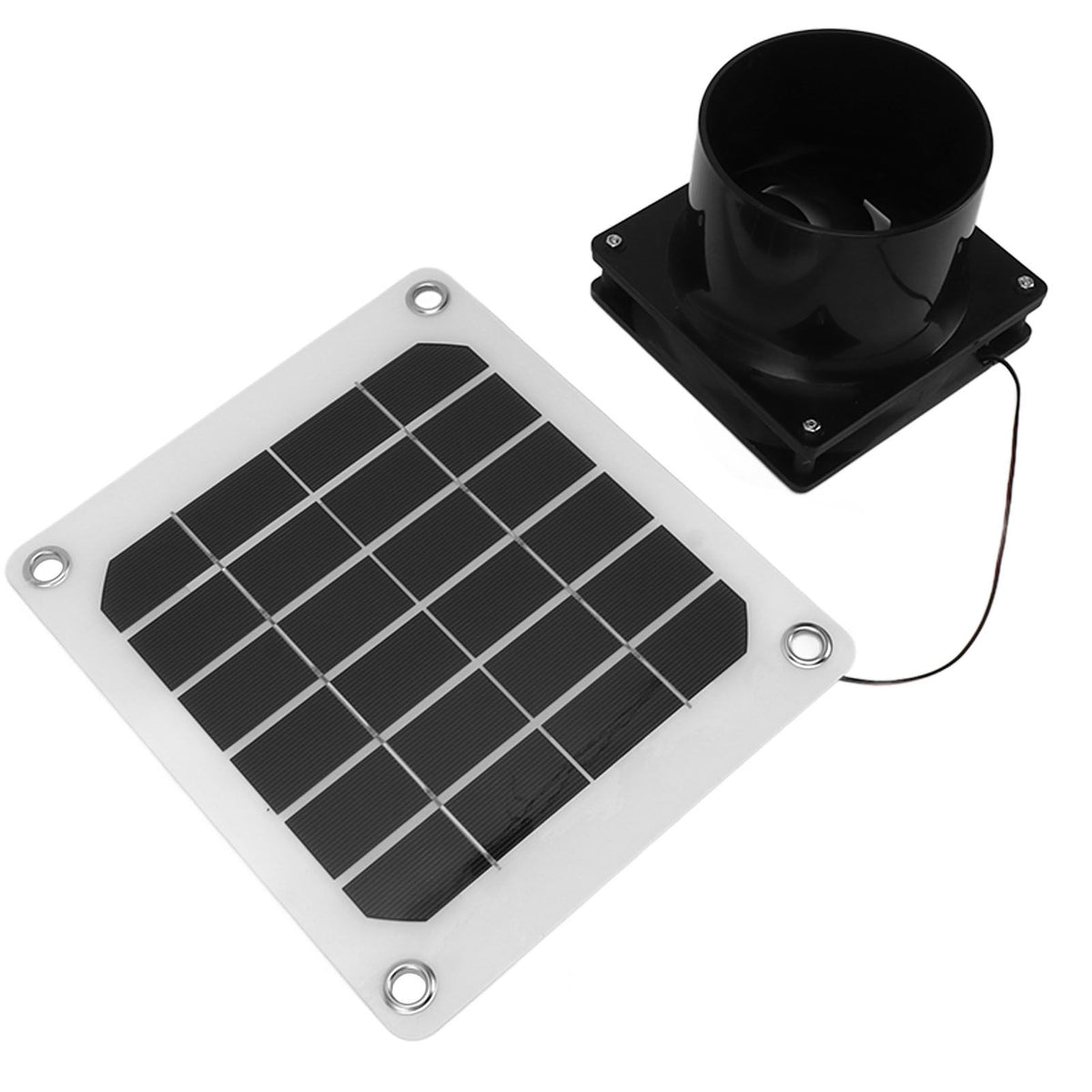 20W Solar Panel Exhaust Fan Kit with Protective Net 6 Inch Portable Solar Powered Fan for Pet Chicken House