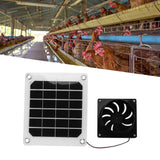 20W Solar Panel Exhaust Fan Kit with Protective Net 6 Inch Portable Solar Powered Fan for Pet Chicken House