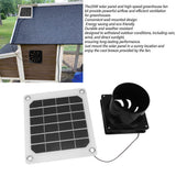20W Solar Panel Exhaust Fan Kit with Protective Net 6 Inch Portable Solar Powered Fan for Pet Chicken House - Extra Image