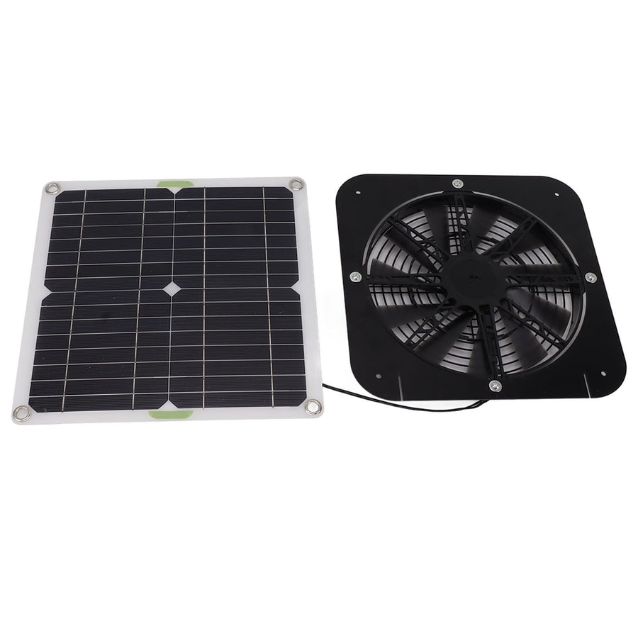 13.5 Inch Solar Powered Fan 100W Round Effective Cooling Solar Panel Fan Kit For Greenhouse Chicken Coop Dog Kennel