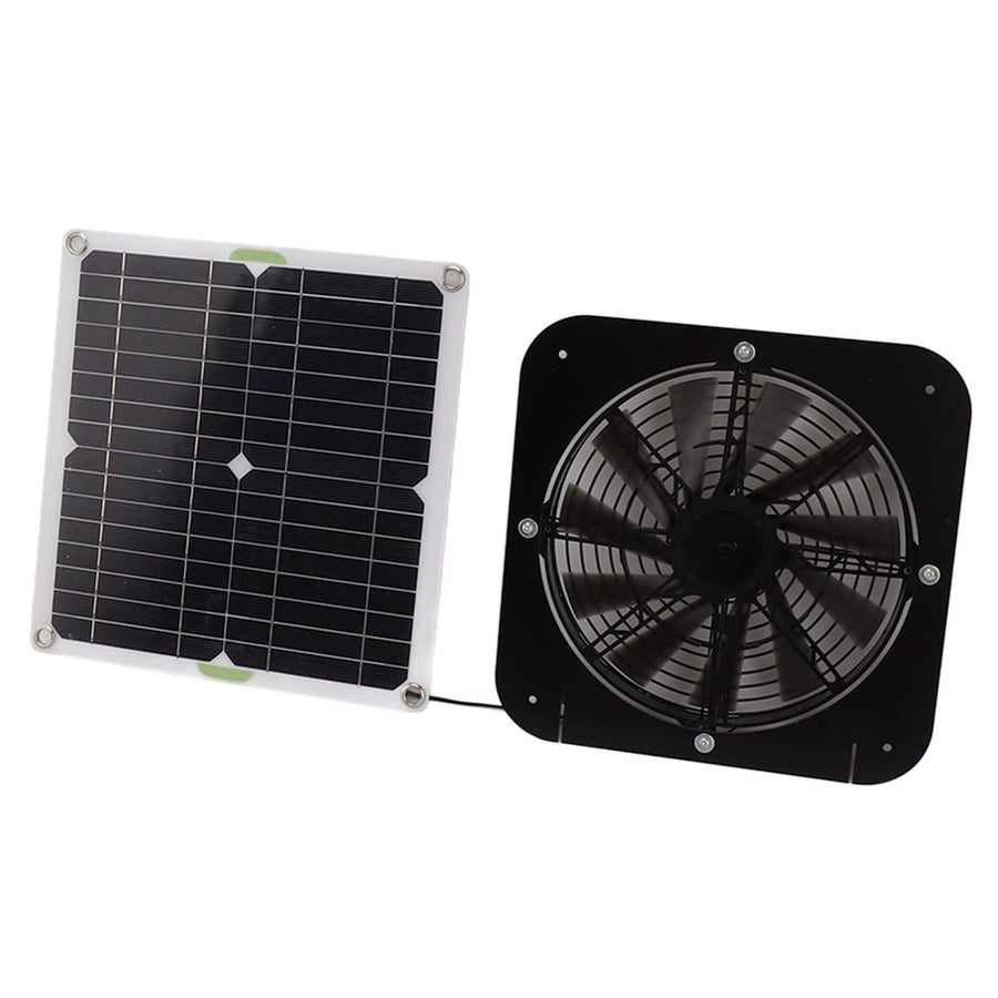 13.5 Inch Solar Powered Fan 100W Round Effective Cooling Solar Panel Fan Kit For Greenhouse Chicken Coop Dog Kennel