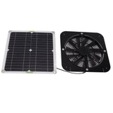 13.5 Inch Solar Powered Fan 100W Round Effective Cooling Solar Panel Fan Kit For Greenhouse Chicken Coop Dog Kennel - Rear View
