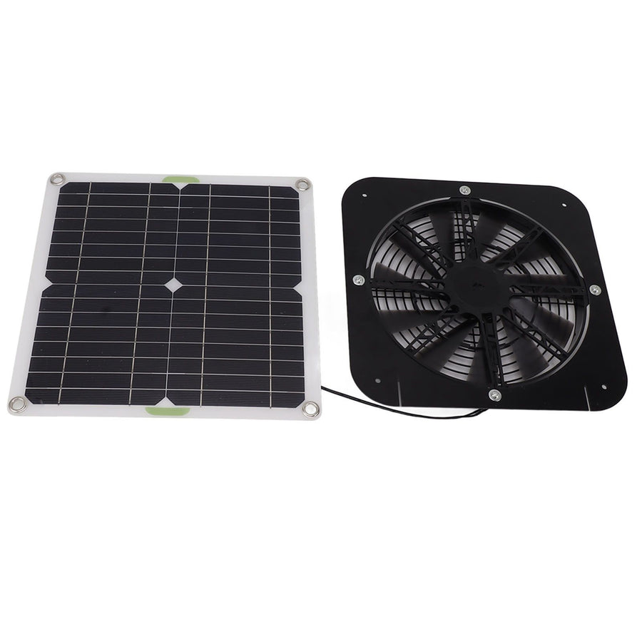 13.5 Inch Solar Powered Fan 100W Round Effective Cooling Solar Panel Fan Kit For Greenhouse Chicken Coop Dog Kennel