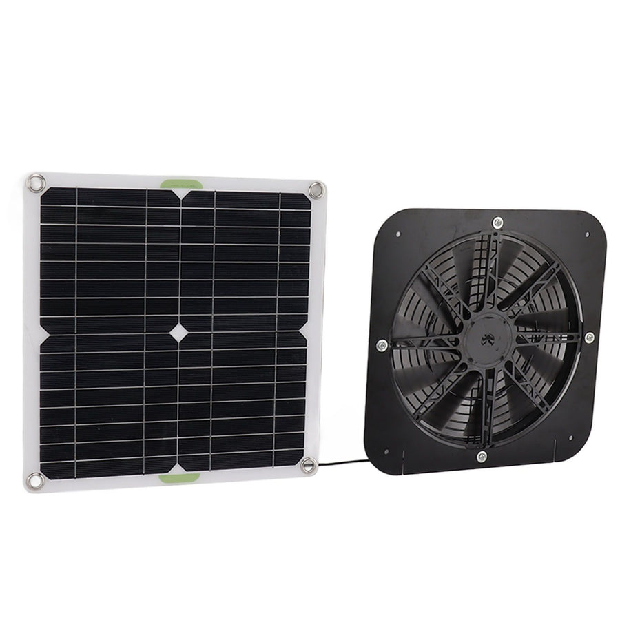 13.5 Inch Solar Powered Fan 100W Round Effective Cooling Solar Panel Fan Kit For Greenhouse Chicken Coop Dog Kennel