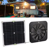 13.5 Inch Solar Powered Fan 100W Round Effective Cooling Solar Panel Fan Kit For Greenhouse Chicken Coop Dog Kennel - Extra Image