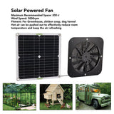 13.5 Inch Solar Powered Fan 100W Round Effective Cooling Solar Panel Fan Kit For Greenhouse Chicken Coop Dog Kennel