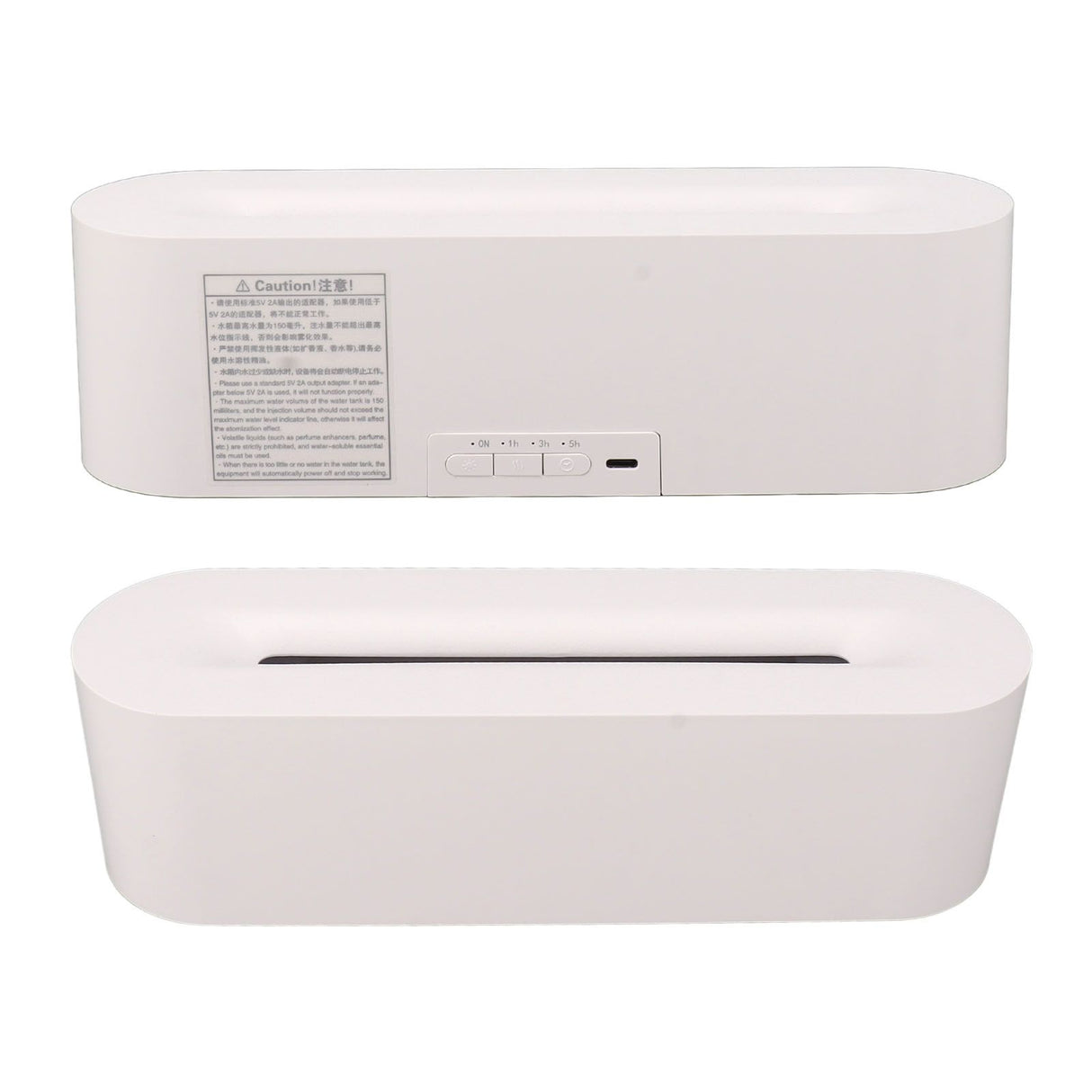 Flame Diffusers 7 Colors USB Portable Practical Simple Operation Fire Air Humidifier for Room Bedroom Office White