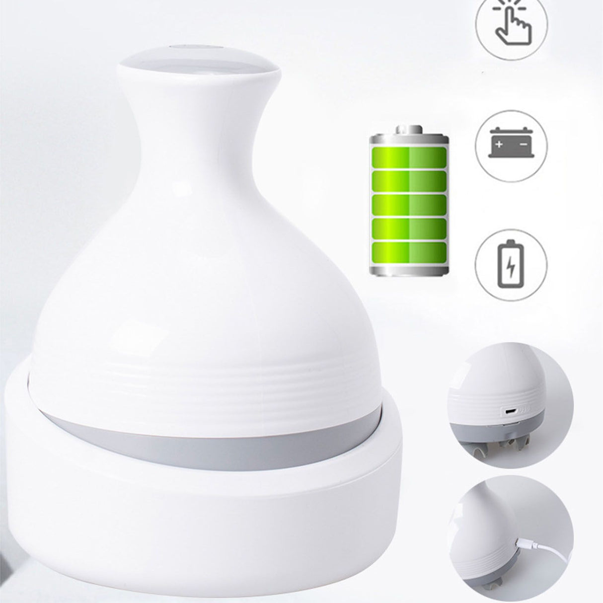 Portable Electric Handheld Scalp Massager USB Rechargeable Electric Pet Massager with 4 Massage Claws 4 Modes for Hair Growth Stress Relax Dogs Cats