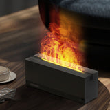Flame Aroma Diffuser 320ml Adjustable Brightness Colorful Flame Light Humidifier Essential Oil Diffuser for Bedroom Office