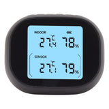 Wireless Indoor Outdoor Thermometer Black Temperature Humidity Monitor Daily High and Low Large Display Room Thermometer - Extra Image