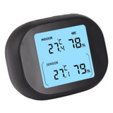 Wireless Indoor Outdoor Thermometer Black Temperature Humidity Monitor Daily High and Low Large Display Room Thermometer