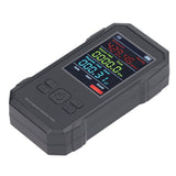 Radiation Detector Black Digital EMF Meter LED Display Handheld RF Electric Field Magnetic Field Level Alert Geiger Counter - Side View