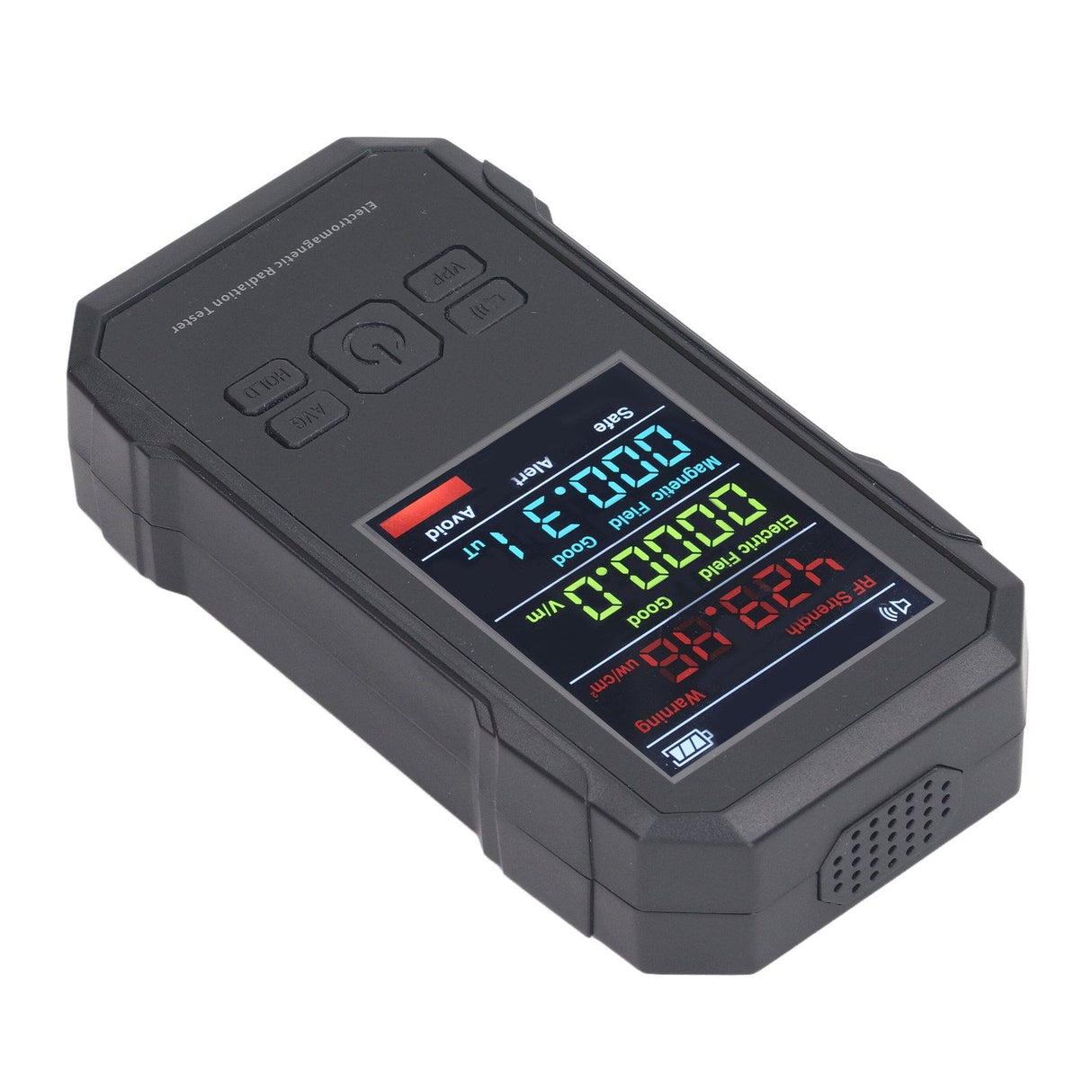 Radiation Detector Black Digital EMF Meter LED Display Handheld RF Electric Field Magnetic Field Level Alert Geiger Counter