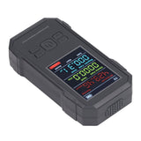 Radiation Detector Black Digital EMF Meter LED Display Handheld RF Electric Field Magnetic Field Level Alert Geiger Counter - Low Angle