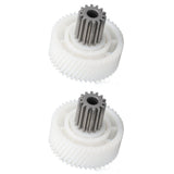 2 PCS Meat Grinder Gear Plastic and Stainless Steel Accuracy Control Sausage Machine Gear for Food Making - Rear View