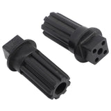 2 PCS Meat Grinder Screw Coupling Black Plastic Quick Installation Meat Grinder Screw Coupling Sleeve for Kenwood - Front View