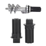 2 PCS Meat Grinder Screw Coupling Black Plastic Quick Installation Meat Grinder Screw Coupling Sleeve for Kenwood - Extra Image