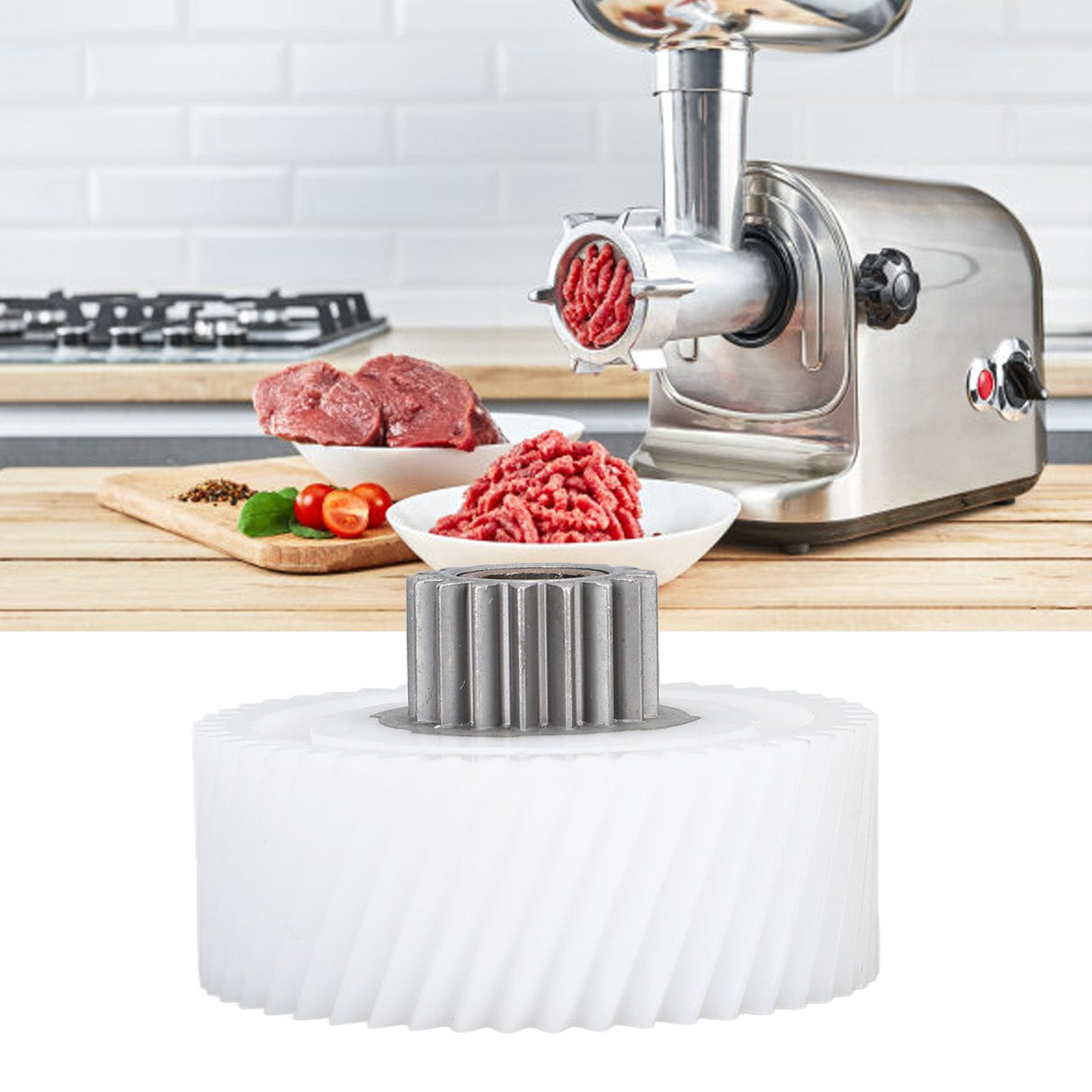 Meat Grinder Gear Spare Part Stainless Steel Plastic Meat Grinder Mincer Pinion Accessories for Replacement