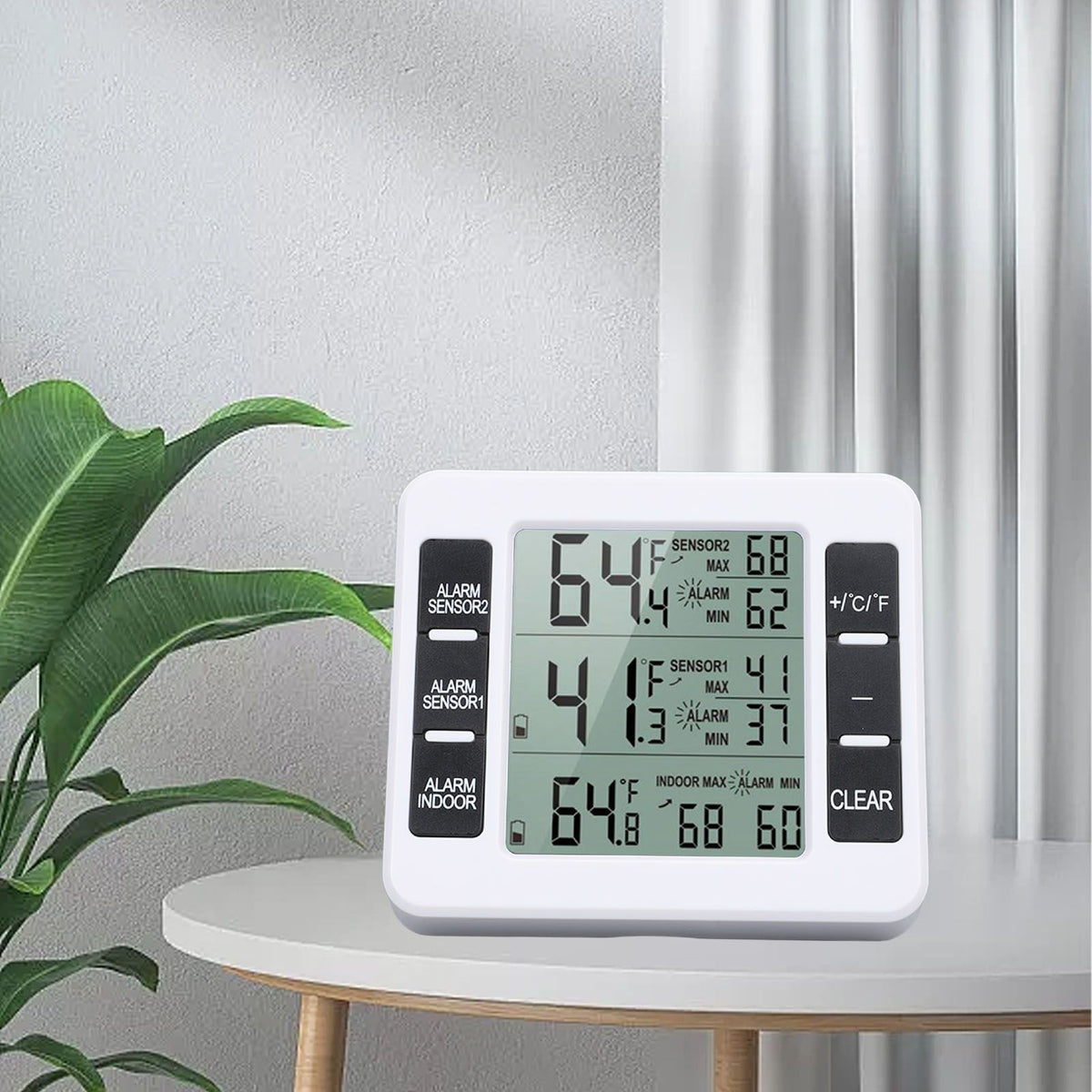 Indoor Outdoor Thermometer Digital Hygrometer Thermometer Wireless Temperature and Humidity Gauge Monitor with 2 Sensors