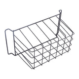 2 Pcs Freezer Wire Storage Basket PE Coated Hanging Rack Organizer Bin Black for Refrigerator Shelves L 39cm X W 20cm X H 20cm