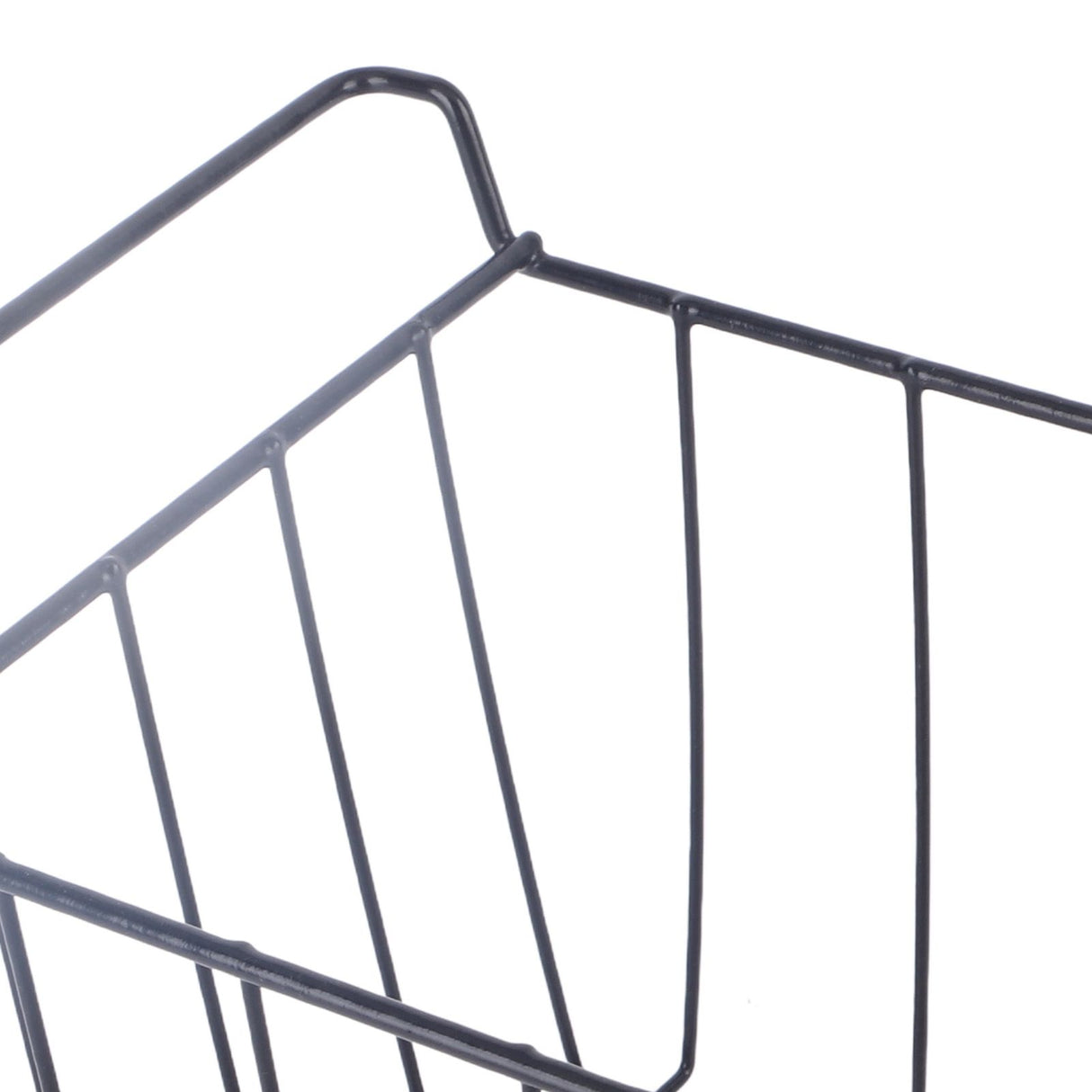 2 Pcs Freezer Wire Storage Basket PE Coated Hanging Rack Organizer Bin Black for Refrigerator Shelves L 39cm X W 20cm X H 20cm