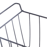 2 Pcs Freezer Wire Storage Basket PE Coated Hanging Rack Organizer Bin Black for Refrigerator Shelves L 39cm X W 20cm X H 20cm