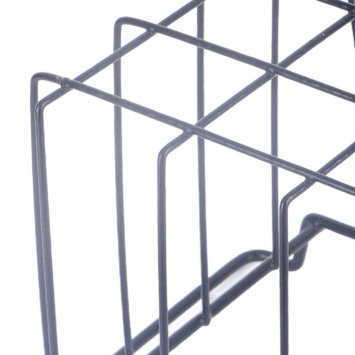 2 Pcs Freezer Wire Storage Basket PE Coated Hanging Rack Organizer Bin Black for Refrigerator Shelves L 39cm X W 20cm X H 20cm