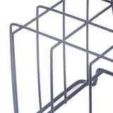 2 Pcs Freezer Wire Storage Basket PE Coated Hanging Rack Organizer Bin Black for Refrigerator Shelves L 39cm X W 20cm X H 20cm
