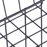 2 Pcs Freezer Wire Storage Basket PE Coated Hanging Rack Organizer Bin Black for Refrigerator Shelves L 39cm X W 20cm X H 20cm