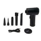 Air Duster With LED Light Cordless 68W High Power Simple Operation 3 Gears Dust Blower for Computer Keyboard Car Electric Devices