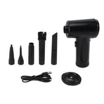 Air Duster With LED Light Cordless 68W High Power Simple Operation 3 Gears Dust Blower for Computer Keyboard Car Electric Devices